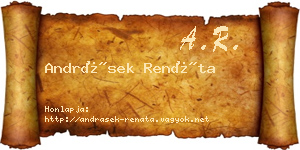 Andrásek Renáta névjegykártya