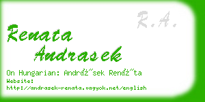 renata andrasek business card